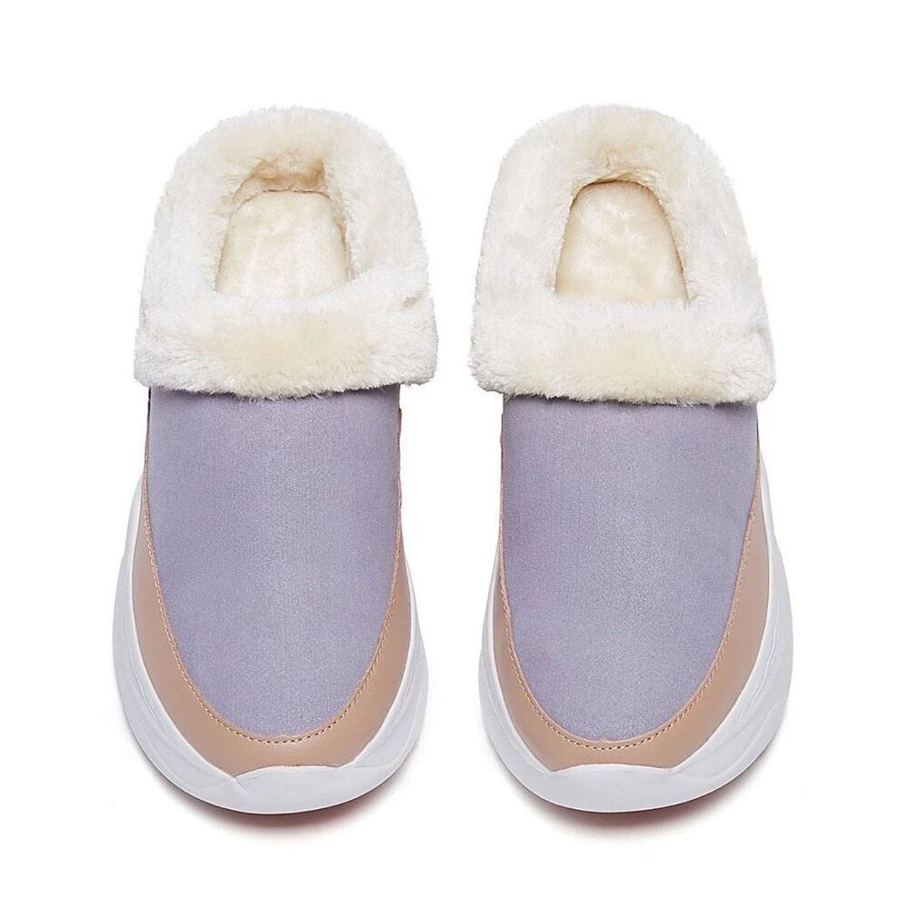 UIN Women's Mules Comfort Shoes Casual Household Slippers (LIGHT GREY PALMA VI)